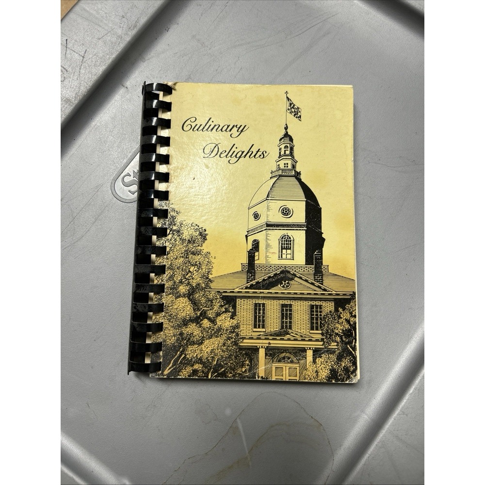 Vintage 1984 Culinary Delights Spiral Bound Cookbook Baltimore Maryland